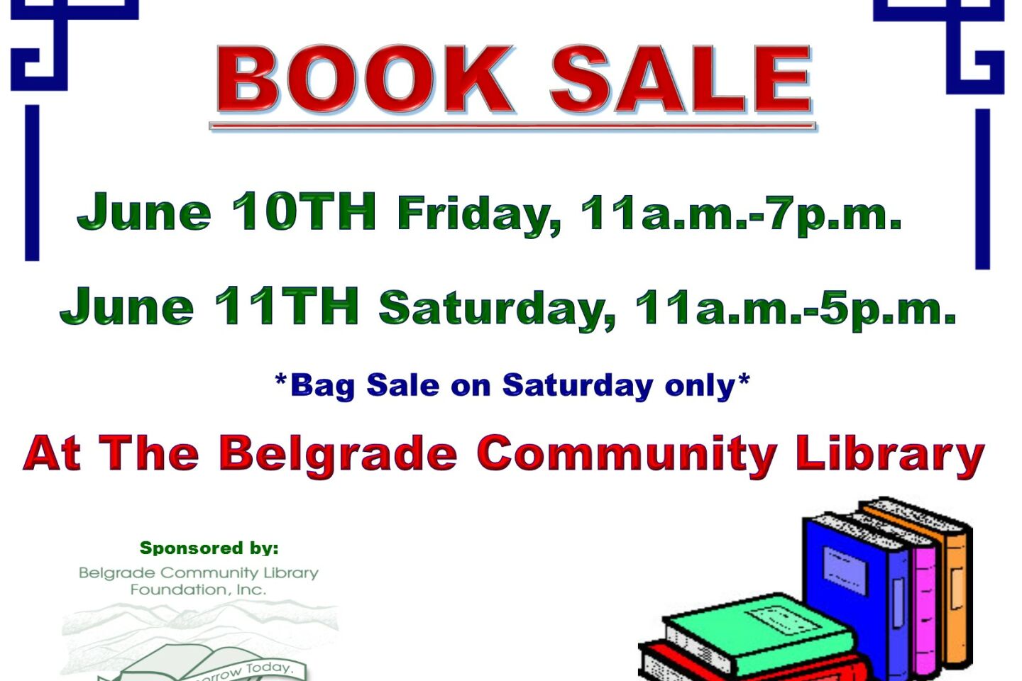 Summer Book Sale - Belgrade Community Library