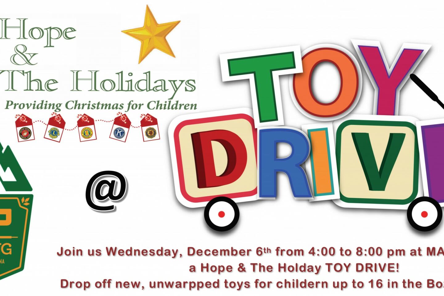 Hope & The Holidays TOY DRIVE - MAP Brewing Co