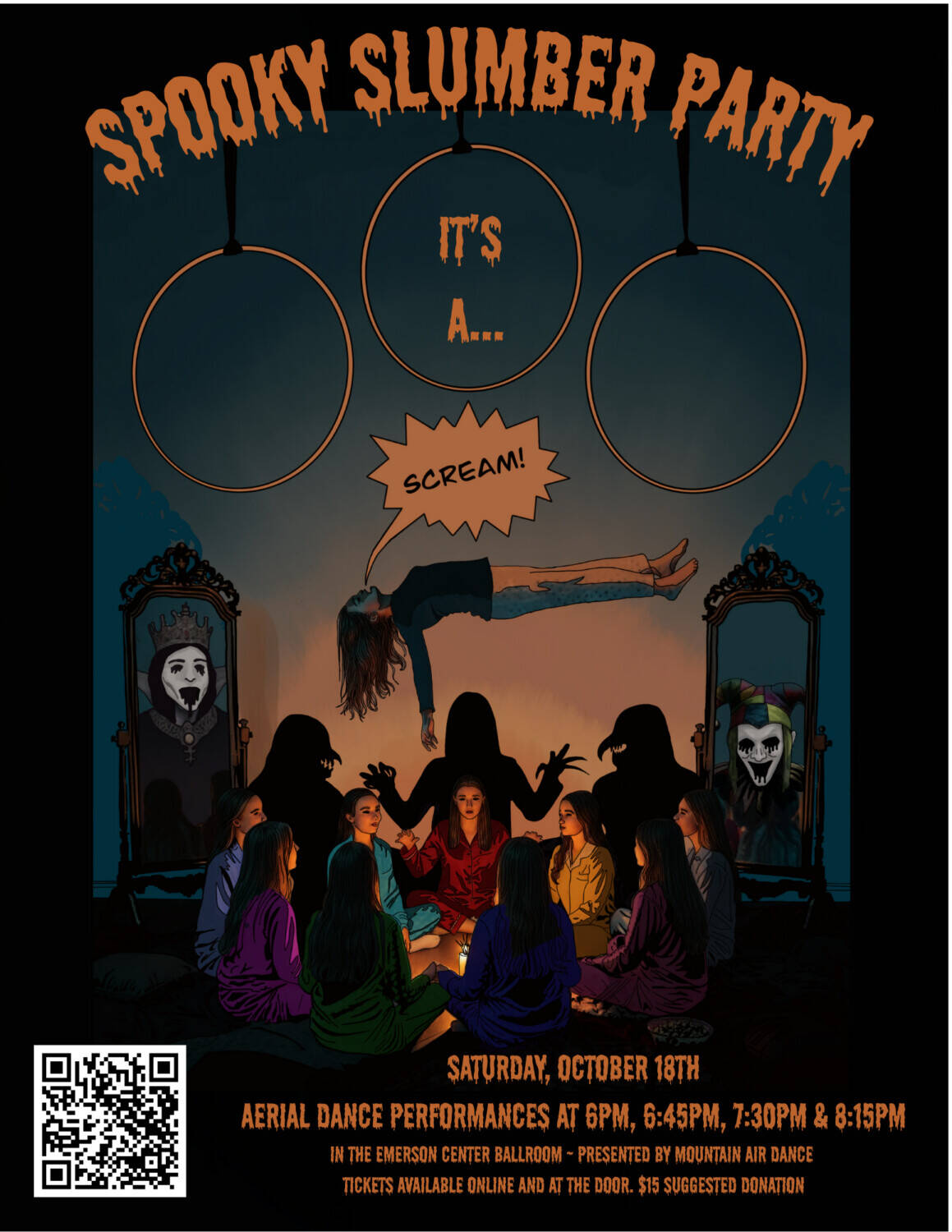 Spooky Event Spooky Slumber Party: Aerial Dance Show - The Emerson Center for...